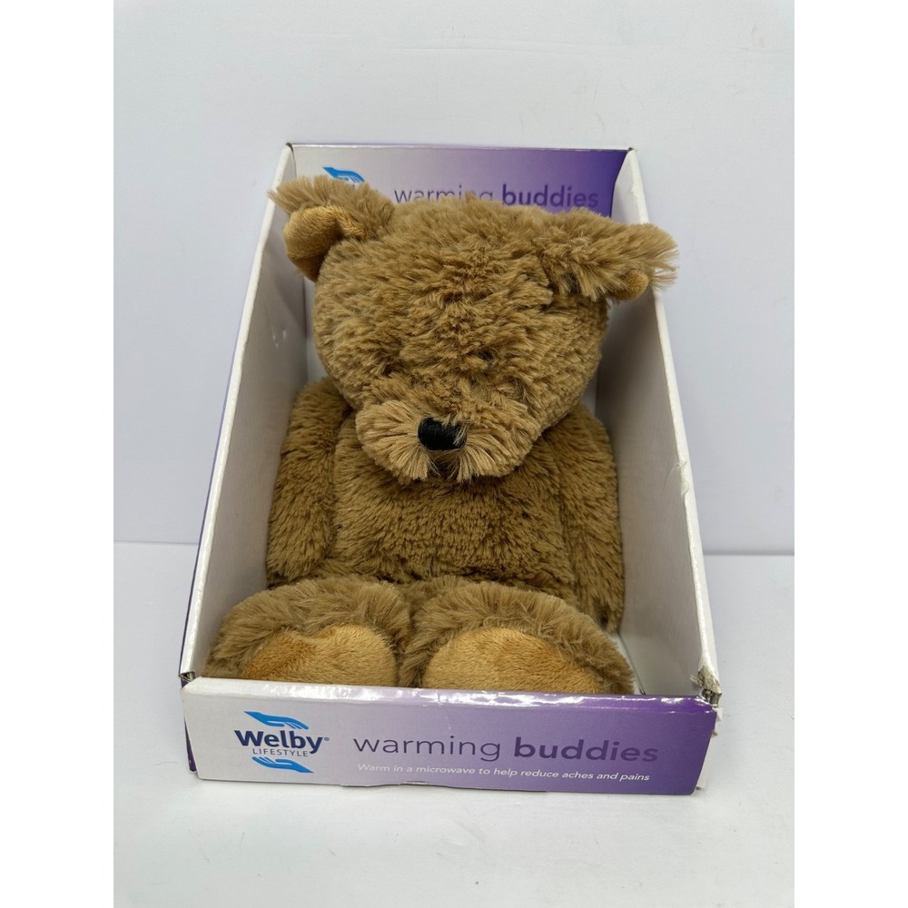 Welby Warming Buddies Teddy Bear Warmer Brown New In Box Microwavable R3